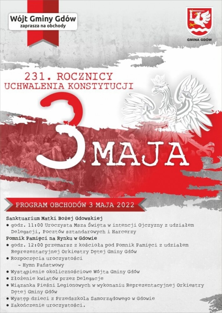 Obchody 231.Rocznicy Uchwalenia Konstytucji 3 maja