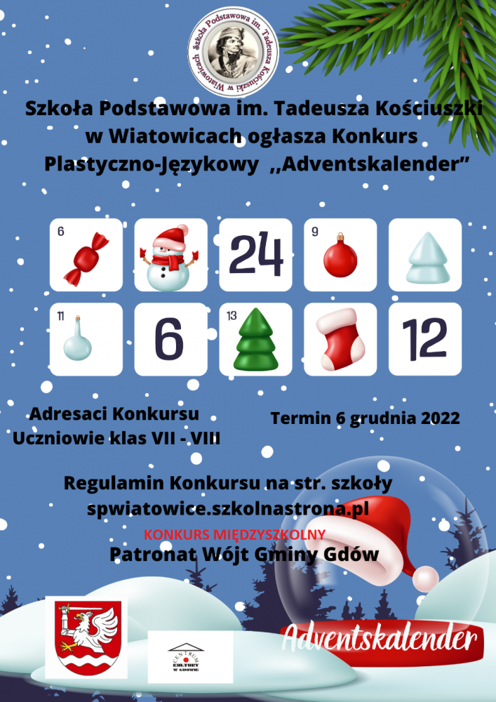  GMINNY KONKURS PLASTYCZNO-JĘZYKOWY „ADVENTSKALENDER”