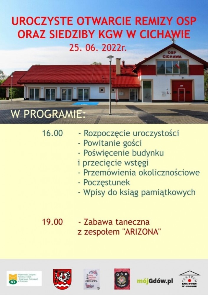Uroczyste otwarcie Remizy OSP oraz siedziby KGW w Cichawie