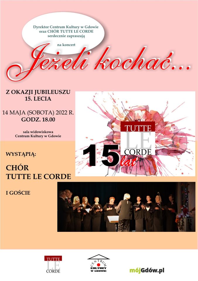 Koncert jubileuszowy z okazji 15-lecia chóru Tutte le Corde