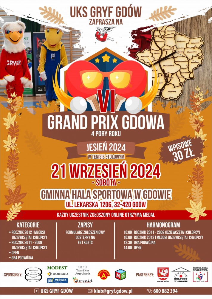 VI Grand Prix Gdowa w tenisie stołowym
