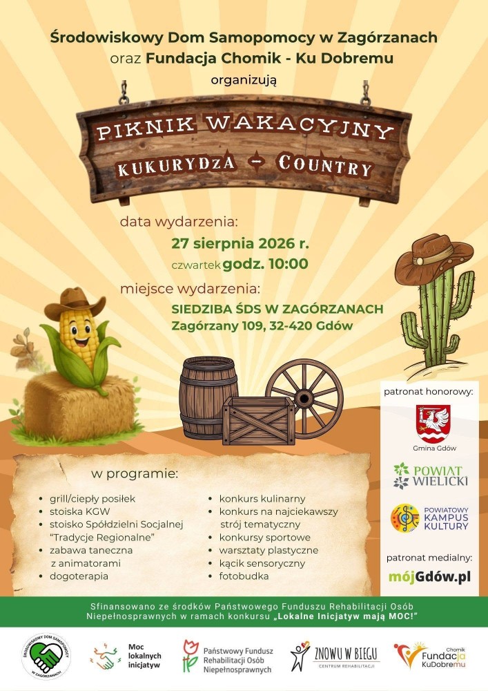 Piknik wakacyjny w ŚDS Zagórzany